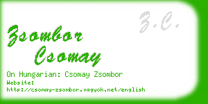 zsombor csomay business card